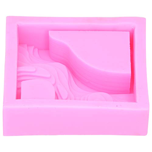 Tnfeeon Silikonform, terrassenförmig angelegte feldförmige Blumentopf-Zementputz-Pflanzerform DIY Sukkulente Blumentopfform Keramikhandwerk