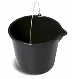 Baueimer Mörteleimer 20L mit Ausguss Eimer Kübel Putzeimer Wassereimer Betoneimer mit Skala Maurerkübel Maurereimer 1 Stück