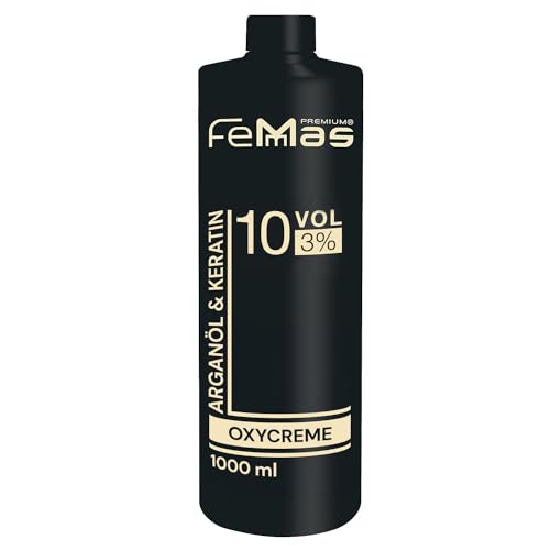 FemMas Oxycreme in 3% 1000 ml I Oxidationsmittel zum Haare färben & Tönen I Leichte Anwendung & optimaler Halt I Entwickler für gleichmäßige Ergebnisse in Salon-Qualität I Hair Color Developer