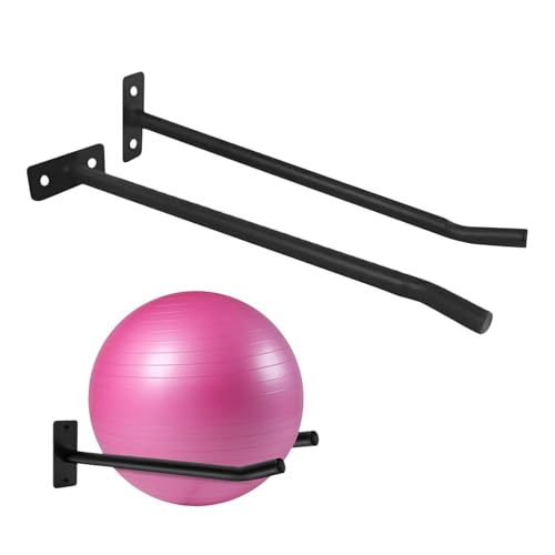 Ballhalter Wandhalterung, 2 Stück, Wand-Stabilitätsballhalter, robustes Zubehör für Zuhause, Fitnessgeräte, Aufbewahrungs-Organizer für Fitnessstudios, Fitnessstudios, Fitnessstudios