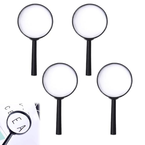 4 Stück Lupe Kinder, Lupen, Mini Lupen, Lupe Kinder Forscher, Für Kinder Aus Kunststoff Acryl Party, Kindergeburtstag Geschenk