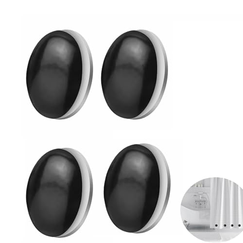 CYXZMYA 4 Pcs Duschvorhang Magnet,Duschvorhang Beschwerer,Magnetic Shower Curtain Weights,Heavy Duty Curtain Weights Bottom No Sew,für Duschvorhänge, Vorhänge, Tablecloth, Flag (schwarz)
