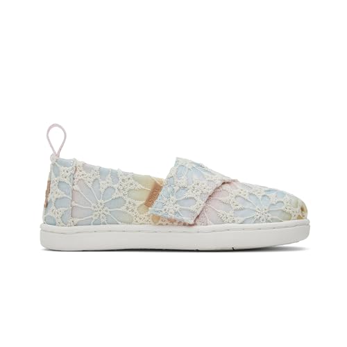 TOMS Mädchen Klassische Alpargata Flacher Slipper, Parfait Pink Ombre Floral Lace