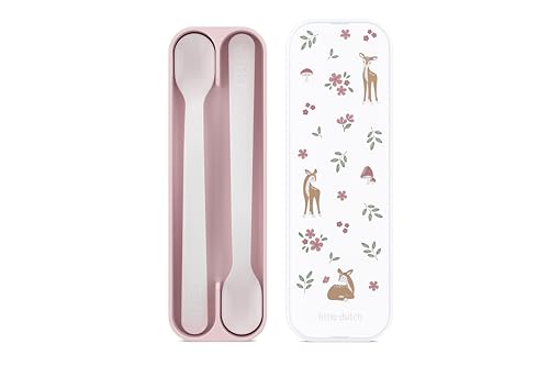 Mepal - Fütterlöffel Mio Little Dutch - Babylöffel - Kleinkind Fütterlöffel - Spülmaschinengeeignet & BPA frei - 2er Set - Fairy Garden