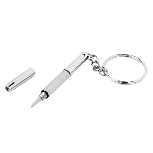 XGAGHB 3-in-1 Mini-Brillen-Schraubendreher, Tragbares Aluminium Werkzeug mit Schlüsselanhänger, Schlitz & Phillips, Brillen, Sonnenbrille, Uhr, Elektronik-Reparatur