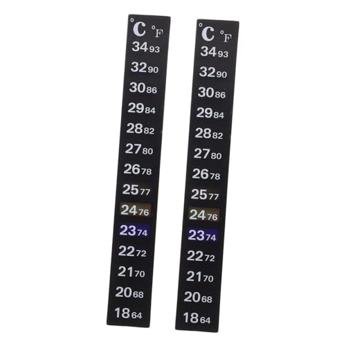 BELLIFFY Thermometeraufkleber Für Aquarium 2 Stück Selbstklebende Thermometerstreifen Zum Aufkleben Farbwechsel Thermometer-aufkleber Für Aquarium-test