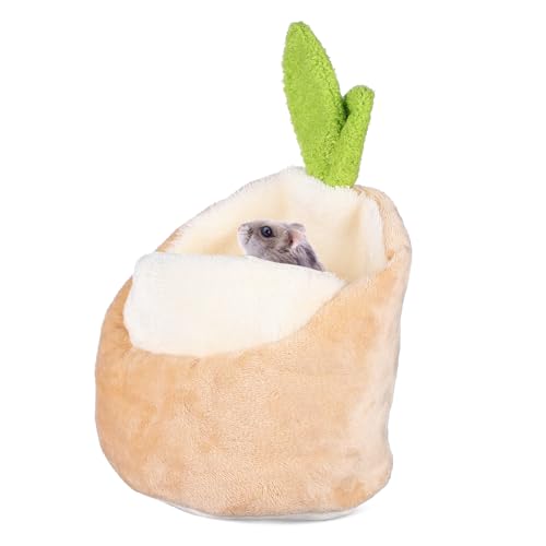 KICHOUSE Hamsternest Meerschweinchen-Fleecehaus gemütlich Betthöhle für Meerschweinchen Meerschweinchen-Käfigmatte Chinchillas verstecken kleines Haustierversteck kleines Tierbett Baumwolle