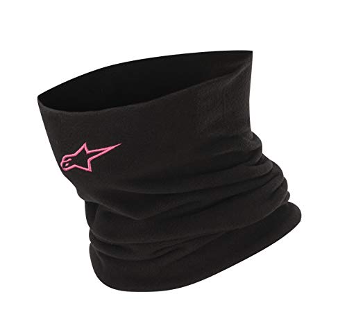 Alpinestars Neck Warmer Baselayer, Winter Halsschlauch für Damen, Halswärmer, Gamaschenmaske, Winddichte, Nackenwärmer Für Motorradfahrren Radfahren Laufen Skifahren, Schwarz/Rosa, Einheitsgröße
