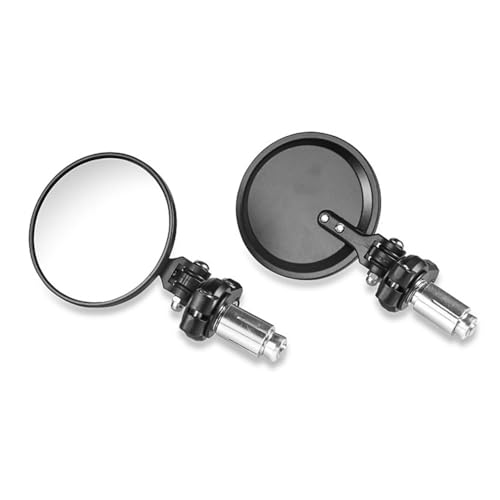 Universal Motorrad Bar End Spiegel 7/8 Zoll 22 mm Lenker Rückspiegel Set, Faltbare High-Definition-Spiegel für Straßenräder, Sportscooter und Cruiser