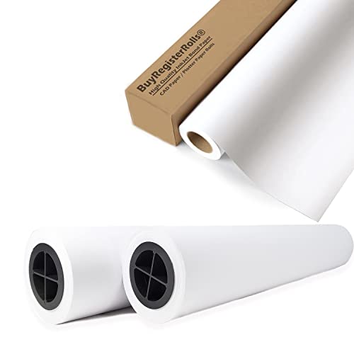 Ultra-weiße Plotterpapierrollen, 4 Stück, 61 x 40 m, 9 kg, CAD, Tintenstrahl-Bond-Papier, holzfrei, 80 g/m², für Ingenieure, Architekten, Kopiergeschäfte