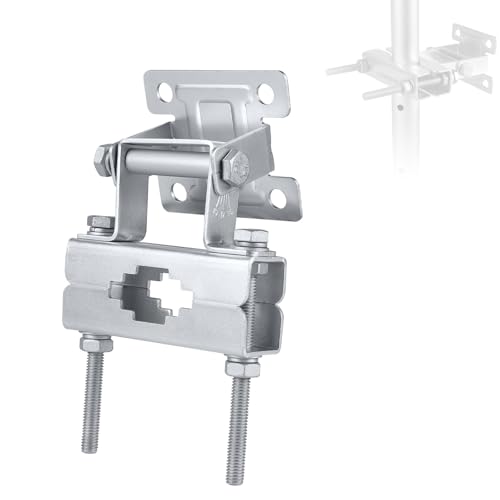 SUPAWAY 1 Stück Verstellbare Antennen Masthalterung, Anti-Rost-Antennenmastklemme, Mast-zu-Mast-Halterungs-Kit für 24–72 mm Durchmesser für TV, Outdoor-LORA-Antenne, Helium-Miner-Antenne, WiFi-Antenne
