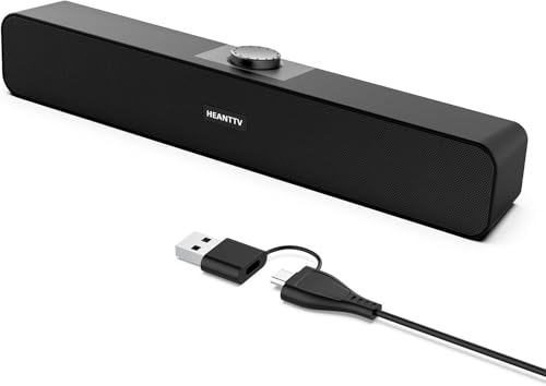 HEANTTV PC Speaker, Bluetooth-Lautsprecher, USB Speaker, PC Soundbar, Desktop Speaker, with Type-C and Horn Sound Quality Upgrade, Computer Speaker, Laptop, Tablet, Smartphone