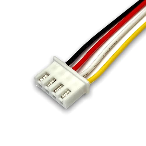 5X Premium 4Pin 3s XH 2.54mm 2.54 Stecker inkl. 30cm 26AWG Elektronik Kabel Farbig + Buchse Lose für Lipo Akku Balancerkabel Pitch RC JST-XH (4Pin)