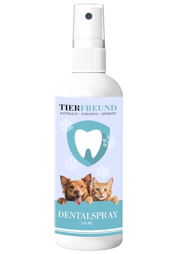 Dentalspray für Hunde & Katzen – 100% natürlich & effektiv gegen Zahnbelag & Zahnstein – Für einen frischen Atem und gegen Mundgeruch – Zahnpﬂege & Reinigung ganz ohne Bürste