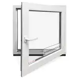 GLASSO Fenster nach Maß – Kunststofffenster, Optionen wählbar | Alle Größen | 2-/3-fach Energiespar-Isolierglas | 5-/6-Kammer Profil | Ideal für Haus, Badezimmer, Keller, Garage, Gartenhaus