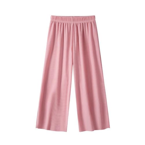 Mädchen Leinenhose Einfarbig Sommerhose Stoffhose Bequeme Atmungsaktiv Hosen Sporthose Elastische Taille Luftige Freizeithose Loose Outdoorhose Kinder Casual Sweatpants Sweathose