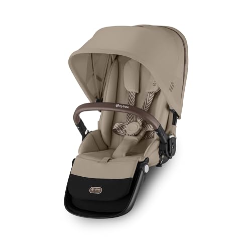 CYBEX Gold Sitzeinheit für Kinderwagen GAZELLE S und e-GAZELLE S, Ab Geburt bis ca. 4 Jahre, Almond Beige