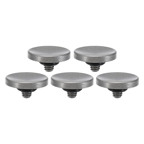 PATIKIL Kamera-Auslöserknopf, 5er Pack Soft Shutter Release Button Reiner Kupfer-Kameraknopf Konkav Geeignet für DSLR/SLR-Kamera, Silber