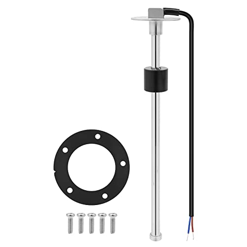 Füllstandssensor, 325mm Marine Boot Brenngasgeber Edelstahl-Kraftstoffsendeeinheit Wasserstandsanzeige-Sensor 5-Loch für Boote Kraftstoff und Wasseranzeige