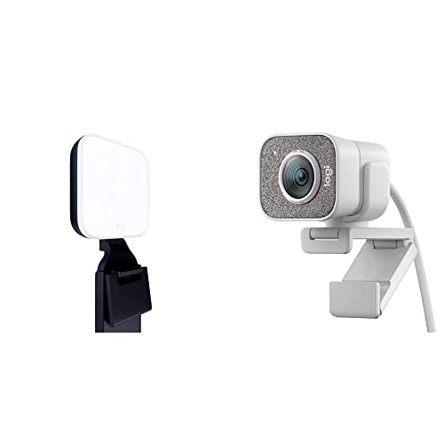 Logitech Litra Glow + StreamCam Streamer Bundle – Die ultimative Lösung für tolle Kamerabilder, schnell - Weiß