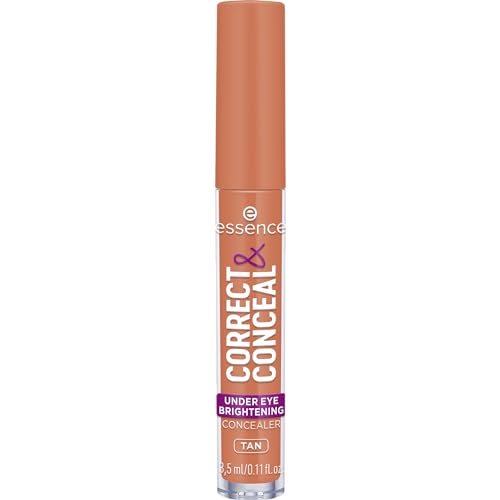 essence CORRECT & CONCEAL under eye brightening concealer, Nr. 30, Orange, aufhellend, farbkorrigierend, natürlich, für sensible Haut, vegan, ölfrei, ohne Parfüm, ohne Alkohol, 1er Pack (3.5ml)