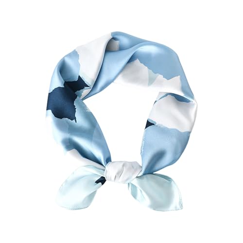 Damen Seidentuch Leicht 2025 Sommer Seidenschals Mode Druck Trendy Quadratisch Kopftuch Schal Halstuch Elegante Schal Tuch Geschenk für Frauen