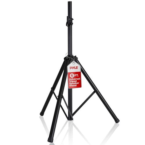 Pyle Speaker Stand – Lautsprecherständer für Standlautsprecher, Boxenständer Höhenverstellbar 101,5 bis 181cm, Stabiler Lautsprecher Ständer als Dreibein-Stative für Studio Speakers oder eine Partybox