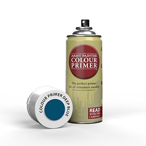 The Army Painter Color Primer Deep Blue, 400 ml Acryl Sprühgrundierung, Sprühfarbe für Miniatur-Grundierung, Tisch-Rollenspiele, Brettspiele und Wargames Miniaturmodellierung