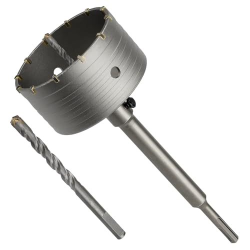 Hohl-Bohrkrone, Lytool 110 mm Kernbohrer mit SDS plus Adapter 220 mm, Hammerschlagfest, Dosenbohrer, Lochsäge, Steckdosenbohrer für Stein, Beton, Ziegel, Steinmauerwerk, Trockenbau