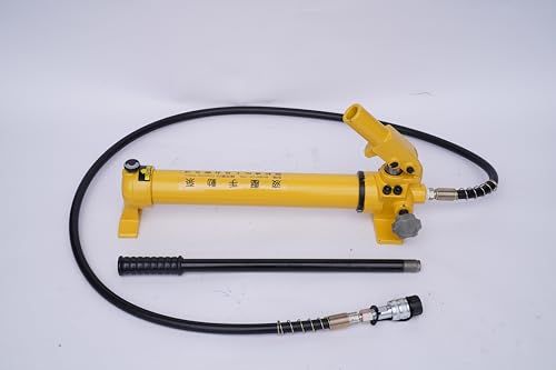 Hydraulische Handpumpe Hydraulikhandpumpe Mit Schlauch Manometer Manuel Hydraulik Hydraulikpumpe Hydraulikzylinder Manual Hand Hydraulic Pump Manuelle Druckpumpe 3/8″ 700Bar 350Cc 10,000Psi