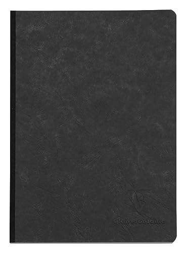 Clairefontaine 795421C Heft A5, Leinen, Age Bag, kariert, 96 Blatt, schwarz