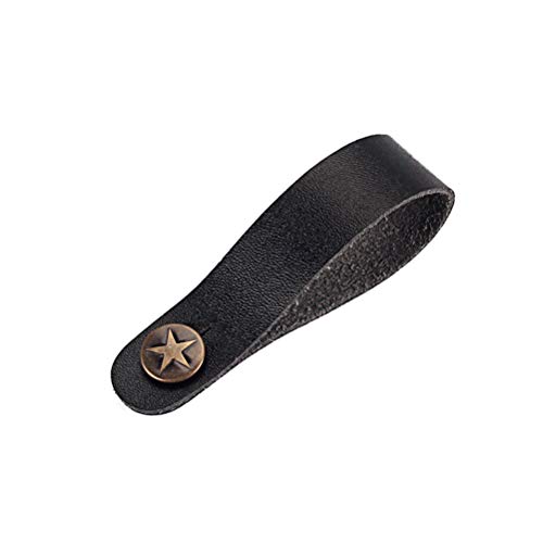 Artibetter Leder gitarrenhalsgurt Taste Star Gitarren kopfplatte Gurt für Gitarre Ukulele elektrische akustische Gitarre Bass (schwarz)