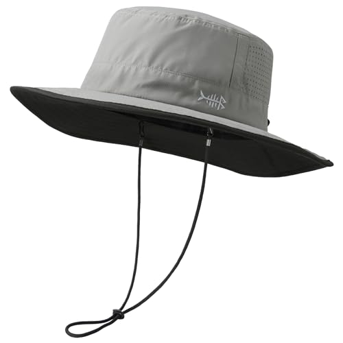 Bassdash Sonnenhut Fischerhut Sommerhut UPF 50+ wasserabweisender mit laserperforiertem Netz verstellbar Herren Damen Angeln Wandern
