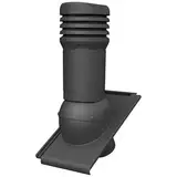 Parotec Isolierter Entlüftungskamin DN 125 mm für BRAAS - TURMALIN Dachziegel – gedämmter passiver Dachlüfter, verhindert Kondenswasser (RAL 7016 - Anthrazit)
