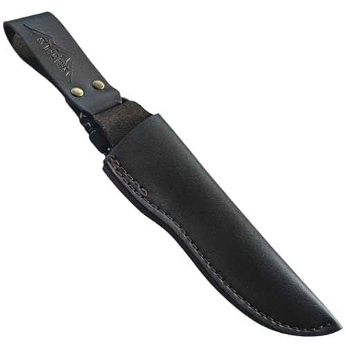 SK Wild Ones® Universell Echt Messerscheide Aus Leder - Lederscheide Für Messer - messerhülle Leder - Messerscheide Ohne Messer - Leder Messer mit Befestigung Kydexscheide Holster Gürtelclip Tek Lok