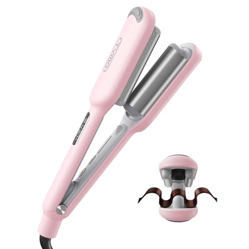 TYMO ROVY Compact Welleneisen für haare, Lockenstab große Locken geeignet für Anfänger, Sofortiges Wellen, 25mm Ionen Hair Curler für Lange kurze Haare mit 4 Temperaturen LED-Anzeige, Anti-Verbrennung