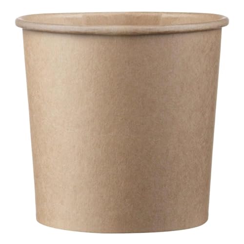 VEPATIM 50 Eisbecher Feinkostbecher aus Kraftpapier FSC® rund 350 ml braun Ø 90 mm