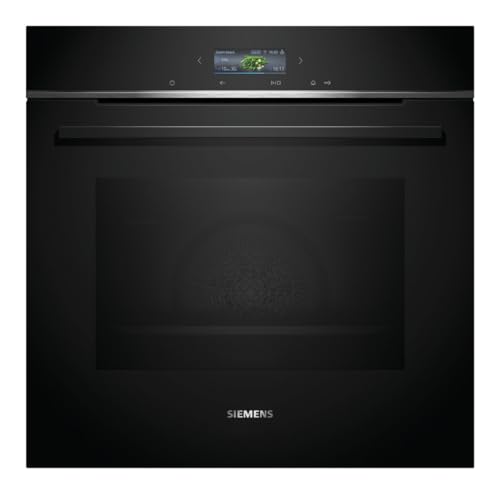 Siemens HB734G1B1, iQ700 Smarter Einbau-Backofen, 60 x 60 cm, Made in Germany, Schwarz, ecoClean & humidClean Selbstreinigung, Air Fry, Automatikprogramme, Farbiger Touchscreen, A+ Energieeffizienz