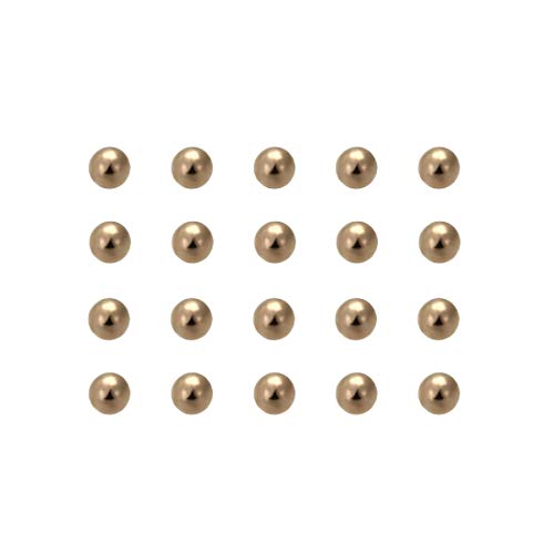 sourcing map Metrisch Präzision aus massivem Messing Lagerkugeln 2,8 mm 100 Stk