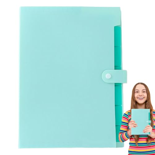 Dateiordner | Rechnung Organizer | DIN A4 7 Fächer Multifunktionaler Aufbewahrungsbedarf mit farbigen Etiketten - Perfekt zum Aufbewahren von Dokumenten für Schule, Zuhause, Arbeit,