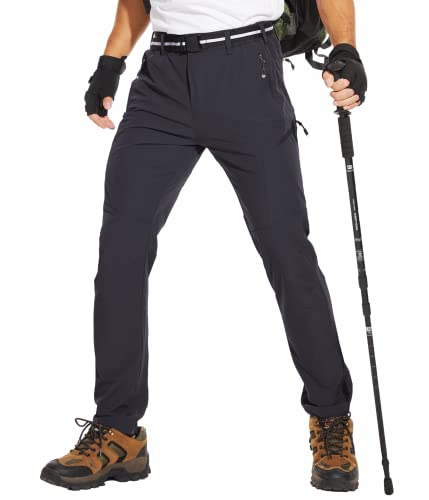 NATUVENIX Wanderhose Herren, Leichte Outdoor Hosen für Herren Wasserabweisend Trekkinghose Schnell Trocknende Reisenhose Männer Stretch Arbeitshose