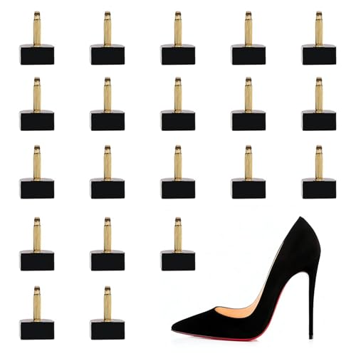 Set mit 10 Paaren Ersatz Absätze für Schuhe - Hochwertige Stifte für Stöckelschuhe - Vielfältige Größen und Langlebige Materialien - Schwarz (8-12 mm, U-Form)