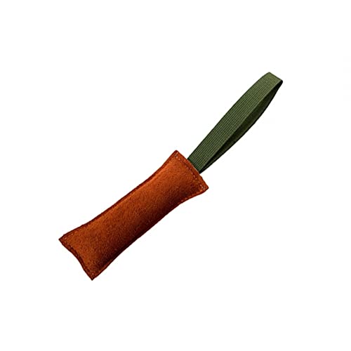 DONGKER Beisswurst für Hunde, Leder Hund Zerrspielzeug, 20/30/40 cm Lange, Hundespielzeug mit Nylon Handschlaufe zum Training, Tauziehen und Zerrspiele