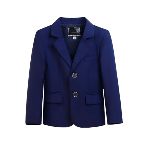 Kinder Blazer Elegant Anzugjacke Jungen Mädchen Knopfverschluss ReversLangarm Mode Cardigan Jacke Mit Tasche Arbeitsanzug Offenem Blazer Arbeit für 1-15 Jahre (#4, 14-15 Years)