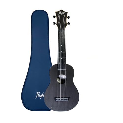 Flight, 4-saitige Travel Series Sopran-Ukulele, schwarz (TUS-35 BK)