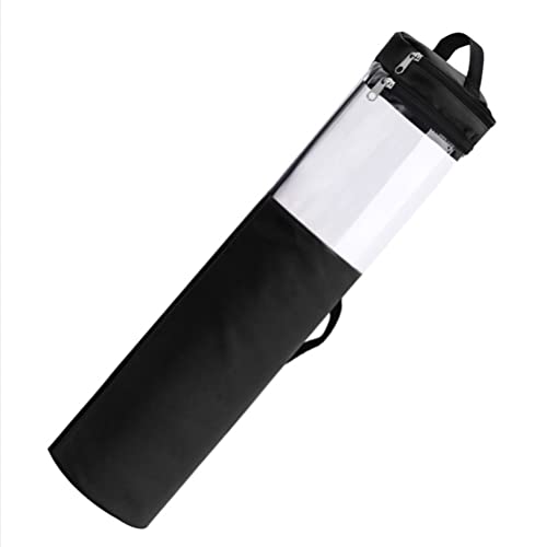 Weihnachts-Aufbewahrungstasche, Transparenter Geschenkpapierhalter aus PVC mit Reißverschluss für Geschenkpapier, Dekorationen, Dachboden, Garage (BLACK)