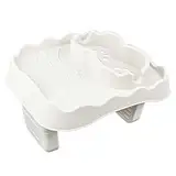 Whirlpool-Tischtablett, verstellbarer Whirlpool-Beistelltisch mit rutschfestem Getränkehalter, passend für aufblasbare Spa/Pool/Badewanne, Whirlpool-Zubehör, Beige
