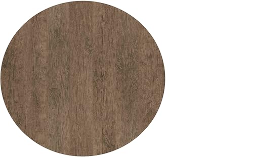 serladur / Wermodin Tischplatte Dekor Rustik Dark Oak 80 cm rund, wetterfest für Garten, Terrasse, Balkon in Gastronomiequalität Ersatztischplatte Bistro Tisch Werzalitverfahren