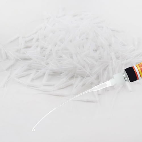 Kleber Micro Tips Kunststoffkleber Flaschenspitzen 300 Stück Leim Extender Präzisionsapplikatoren für Kleberflaschen Leim Extender Ideal für Handwerk Modellbau und Laboranwendungen