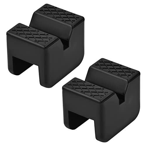 2 Stück Wagenheber Gummiauflage Universal, Gummi Wagenheber Auflage Jack Stand Pads Adapter, Unterstellbock Gummiblock für Hebebühnen Rangierwagenheber